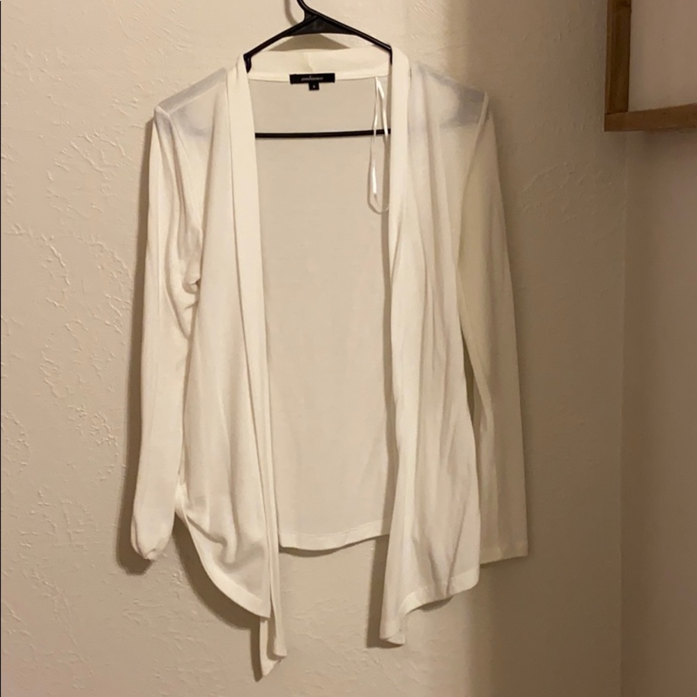 White cardigan
